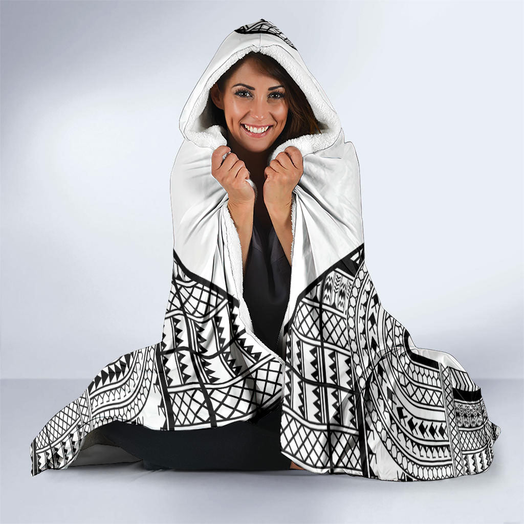 White Philippines Sun Star Hooded Blanket Igorot Tribal Inspiration LT05 - Polynesian Pride