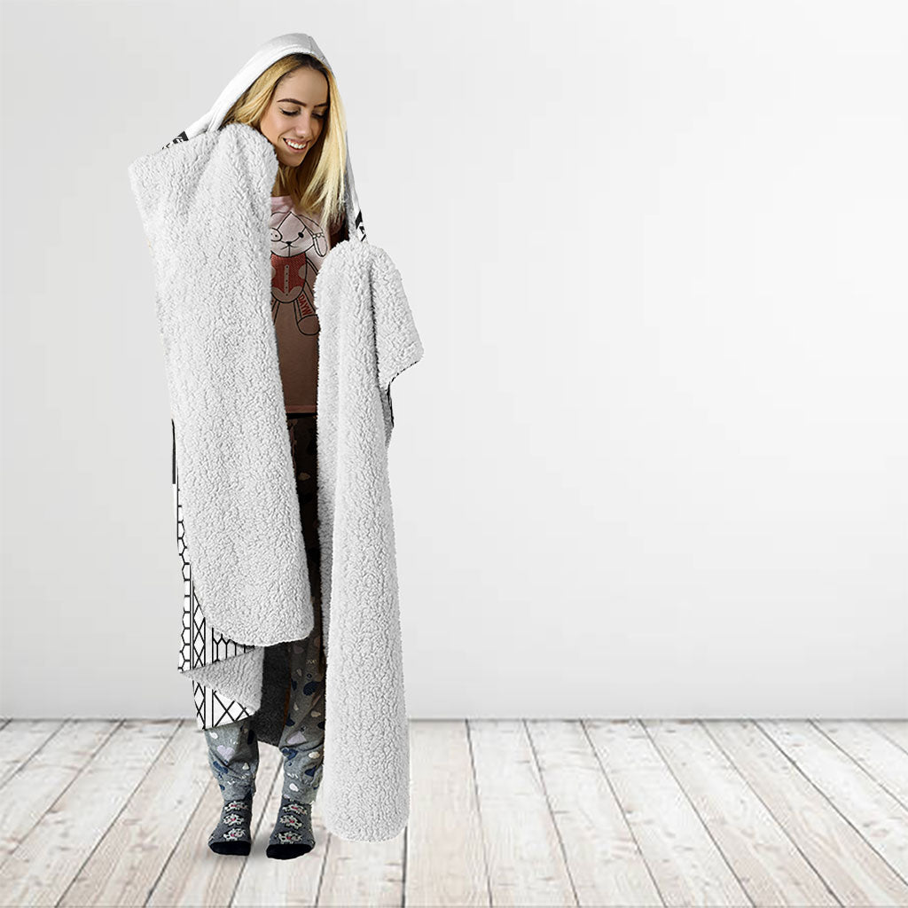 White Philippines Sun Star Hooded Blanket Igorot Tribal Inspiration LT05 - Polynesian Pride