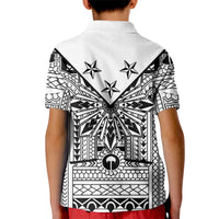 White Philippines Sun Star Kid Polo Shirt Igorot Tribal Inspiration LT05 - Polynesian Pride