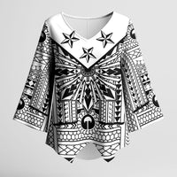 White Philippines Sun Star Kimono Sleeve Blouse Igorot Tribal Inspiration