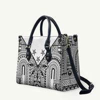 White Philippines Sun Star Leather Bag Igorot Tribal Inspiration LT05 White - Polynesian Pride