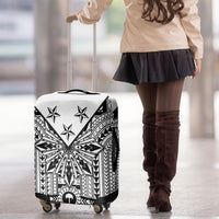 White Philippines Sun Star Luggage Cover Igorot Tribal Inspiration LT05 - Polynesian Pride