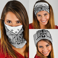 White Philippines Sun Star Neck Gaiter Igorot Tribal Inspiration LT05 - Polynesian Pride