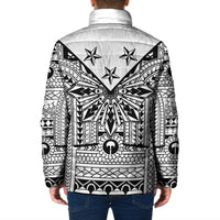 White Philippines Sun Star Padded Jacket Igorot Tribal Inspiration LT05 - Polynesian Pride