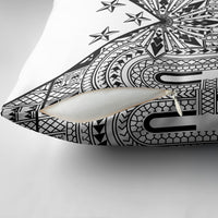 White Philippines Sun Star Pillow Cover Igorot Tribal Inspiration LT05 - Polynesian Pride