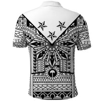 White Philippines Sun Star Polo Shirt Igorot Tribal Inspiration LT05 - Polynesian Pride