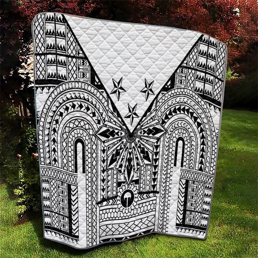 White Philippines Sun Star Quilt Igorot Tribal Inspiration LT05 - Polynesian Pride