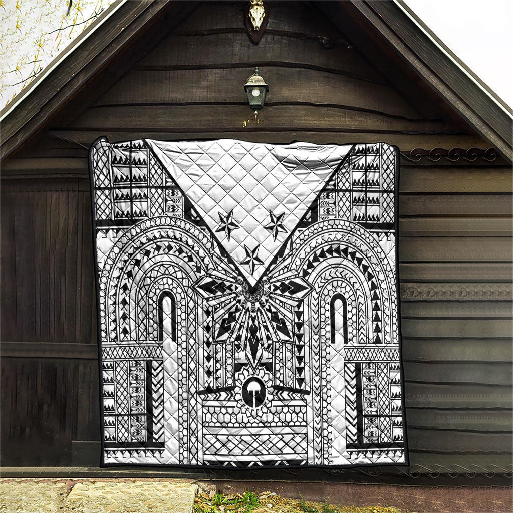 White Philippines Sun Star Quilt Igorot Tribal Inspiration LT05 - Polynesian Pride