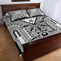White Philippines Sun Star Quilt Bed Set Igorot Tribal Inspiration LT05 - Polynesian Pride
