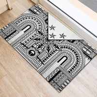 White Philippines Sun Star Rubber Doormat Igorot Tribal Inspiration LT05 - Polynesian Pride