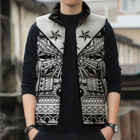 White Philippines Sun Star Sleeveless Puffer Jacket Igorot Tribal Inspiration LT05 - Polynesian Pride