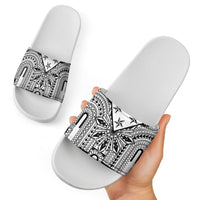 White Philippines Sun Star Slide Sandals Igorot Tribal Inspiration LT05 - Polynesian Pride
