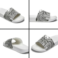 White Philippines Sun Star Slide Sandals Igorot Tribal Inspiration LT05 - Polynesian Pride