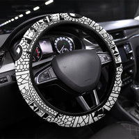 White Philippines Sun Star Steering Wheel Cover Igorot Tribal Inspiration LT05 Universal Fit White - Polynesian Pride