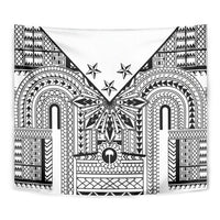 White Philippines Sun Star Tapestry Igorot Tribal Inspiration LT05 - Polynesian Pride