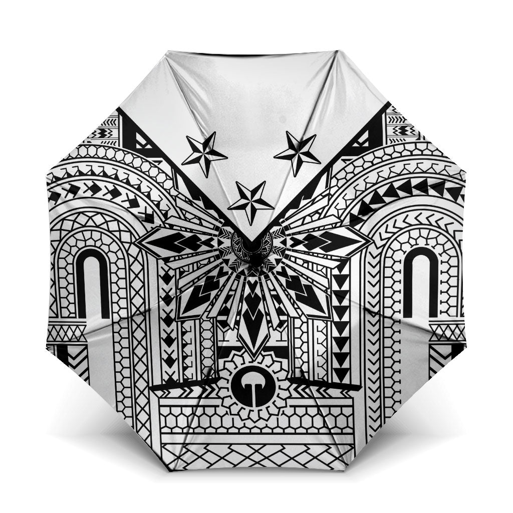White Philippines Sun Star Umbrella Igorot Tribal Inspiration