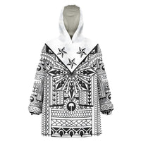 White Philippines Sun Star Wearable Blanket Hoodie Igorot Tribal Inspiration LT05 One Size White - Polynesian Pride