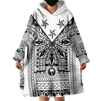 White Philippines Sun Star Wearable Blanket Hoodie Igorot Tribal Inspiration LT05 - Polynesian Pride