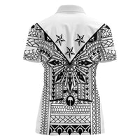 White Philippines Sun Star Women Polo Shirt Igorot Tribal Inspiration LT05 - Polynesian Pride