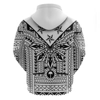 White Philippines Sun Star Zip Hoodie Igorot Tribal Inspiration LT05 - Polynesian Pride