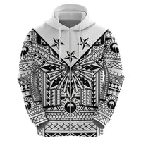 White Philippines Sun Star Zip Hoodie Igorot Tribal Inspiration LT05 - Polynesian Pride