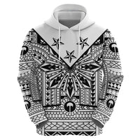 White Philippines Sun Star Zip Hoodie Igorot Tribal Inspiration LT05 - Polynesian Pride