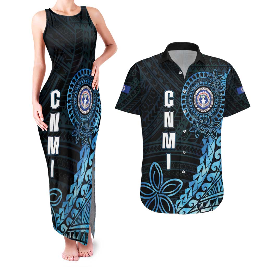 Personalized Northern Mariana Islands 78th Liberation Day Couples Matching Tank Maxi Dress and Hawaiian Shirt