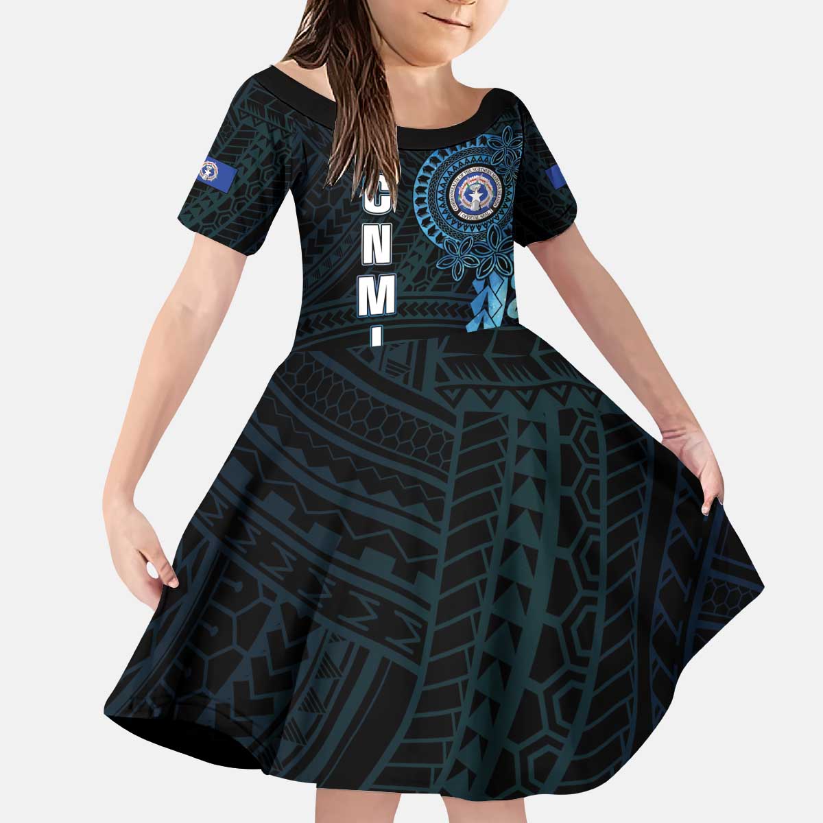 Personalized Northern Mariana Islands 78th Liberation Day Kid Short Sleeve Dress