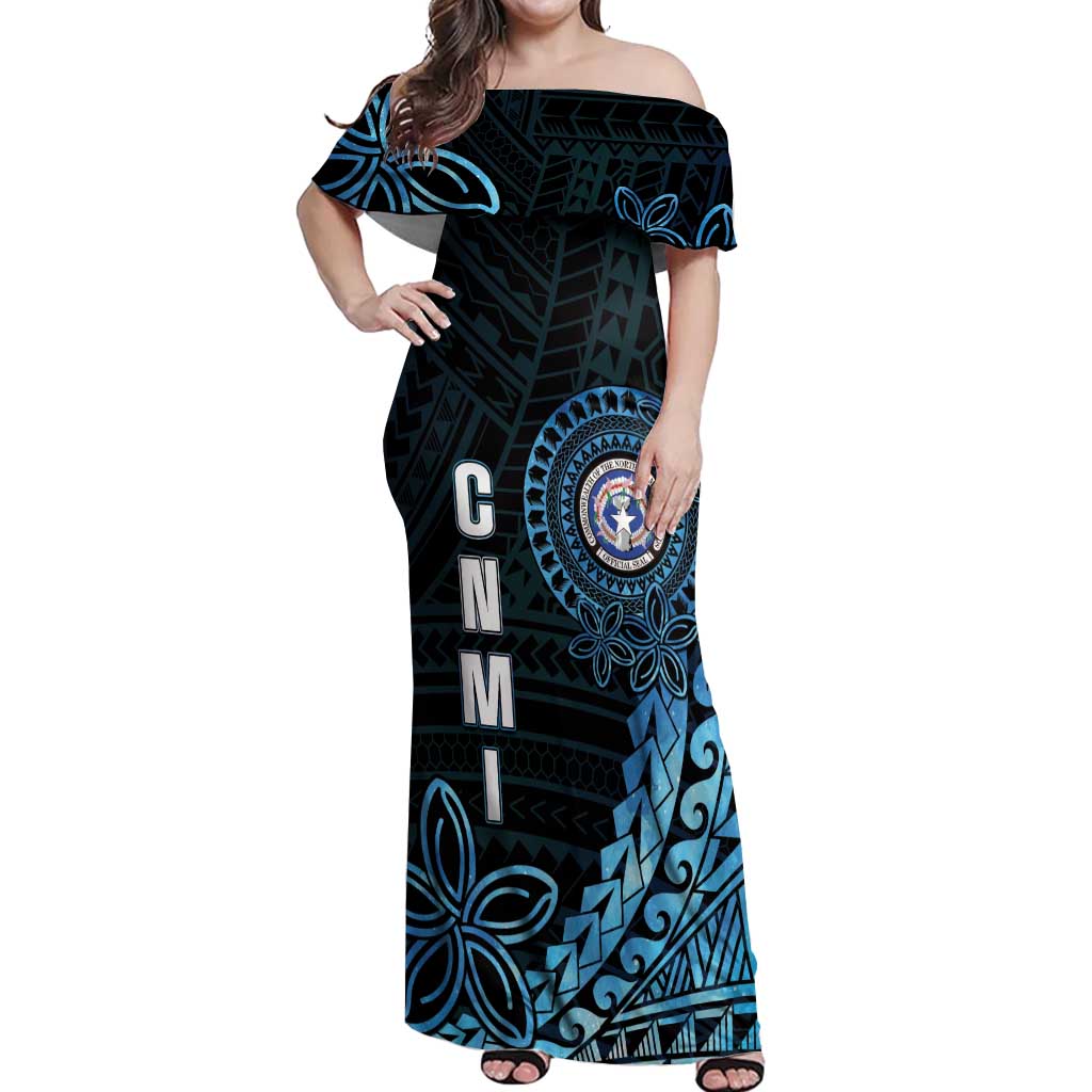 Personalized Northern Mariana Islands 78th Liberation Day Off Shoulder Maxi Dress