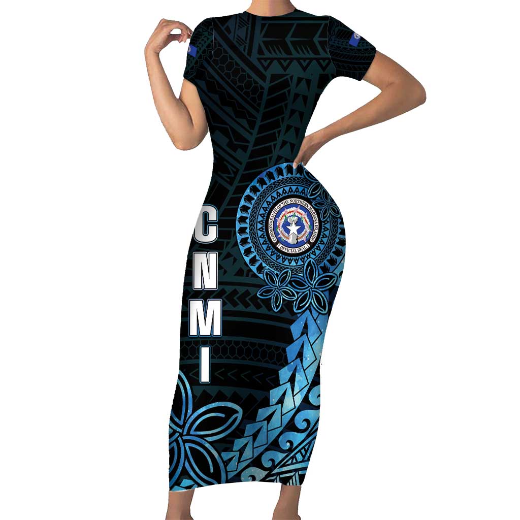 Personalized Northern Mariana Islands 78th Liberation Day Short Sleeve Bodycon Dress