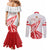 Custom Tonga Rugby 2024 Pacific Couples Matching Mermaid Dress and Long Sleeve Button Shirt Go Ikale Tahi