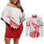 Custom Tonga Rugby 2024 Pacific Couples Matching Off Shoulder Short Dress and Long Sleeve Button Shirt Go Ikale Tahi