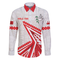 Custom Tonga Rugby 2024 Pacific Family Matching Off The Shoulder Long Sleeve Dress and Hawaiian Shirt Go Ikale Tahi