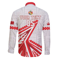 Custom Tonga Rugby 2024 Pacific Family Matching Off The Shoulder Long Sleeve Dress and Hawaiian Shirt Go Ikale Tahi