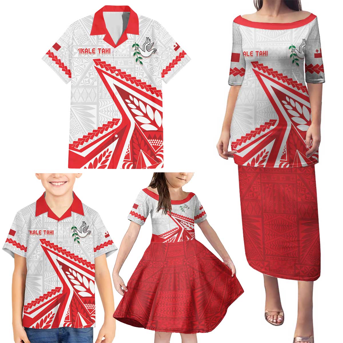 Custom Tonga Rugby 2024 Pacific Family Matching Puletasi and Hawaiian Shirt Go Ikale Tahi LT05 - Polynesian Pride