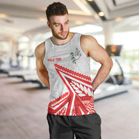 Custom Tonga Rugby 2024 Pacific Men Tank Top Go Ikale Tahi LT05 White - Polynesian Pride