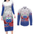 Custom Samoa Rugby 2024 Pacific Couples Matching Long Sleeve Bodycon Dress and Long Sleeve Button Shirt Go Manu Samoa