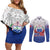 Custom Samoa Rugby 2024 Pacific Couples Matching Off Shoulder Short Dress and Long Sleeve Button Shirt Go Manu Samoa