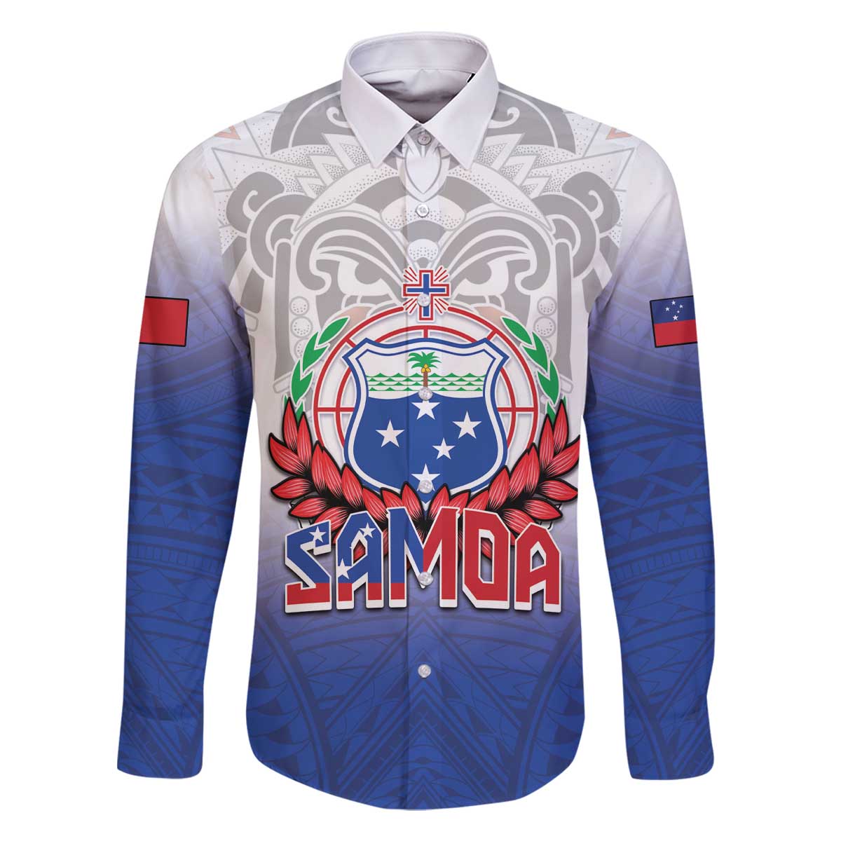 Custom Samoa Rugby 2024 Pacific Family Matching Off The Shoulder Long Sleeve Dress and Hawaiian Shirt Go Manu Samoa