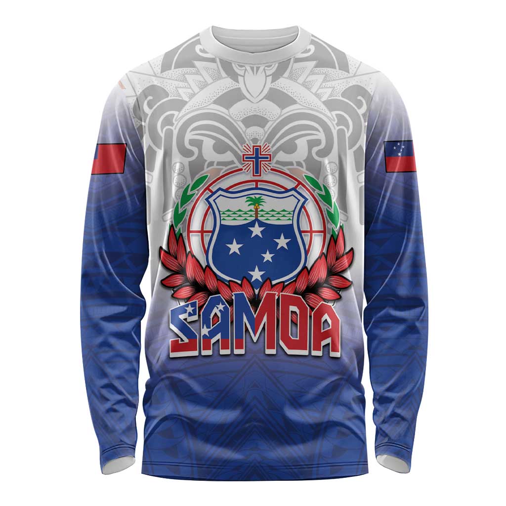 Custom Samoa Rugby 2024 Pacific Long Sleeve Shirt Go Manu Samoa