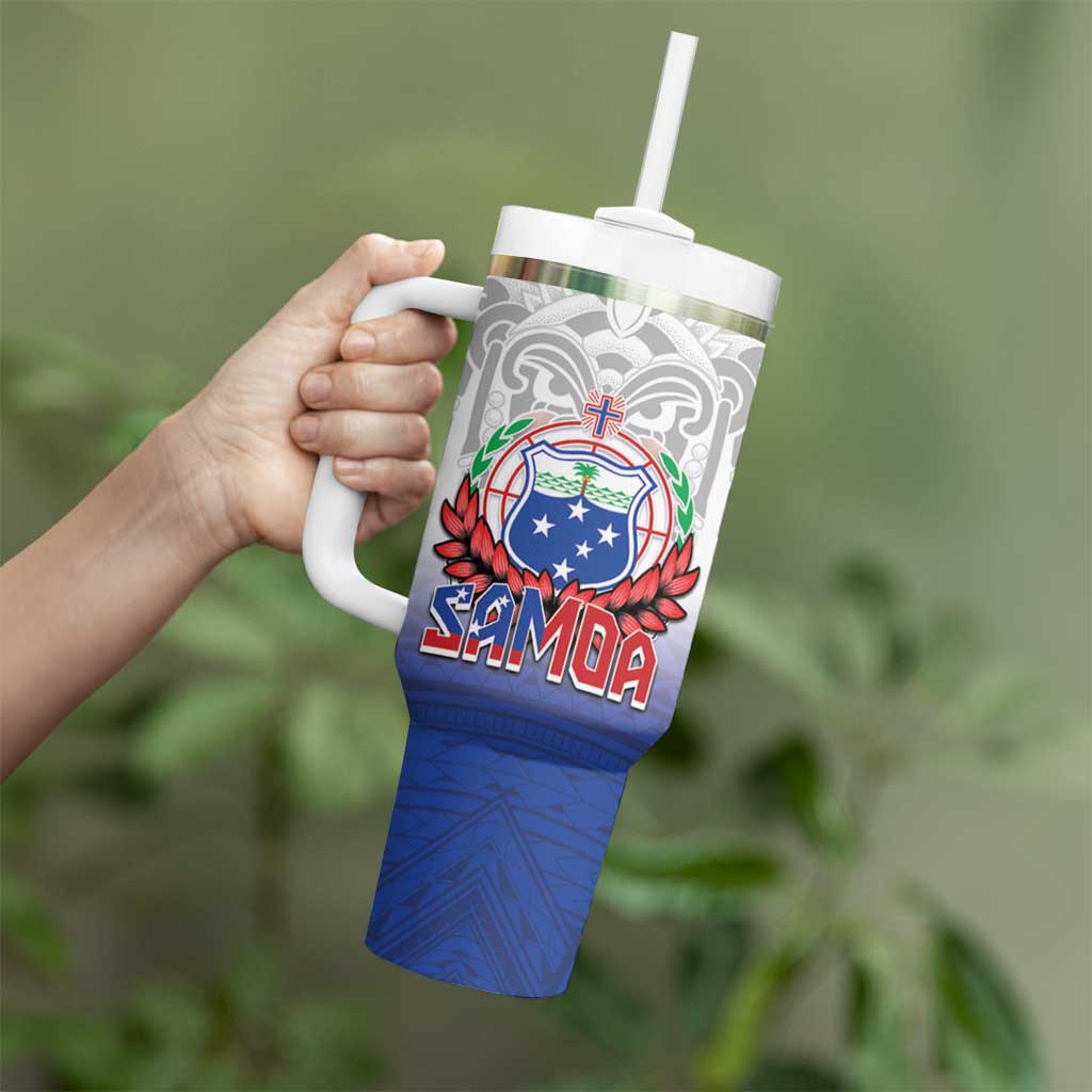 Custom Samoa Rugby 2024 Pacific Tumbler With Handle Go Manu Samoa