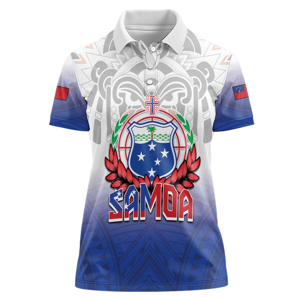 Custom Samoa Rugby 2024 Pacific Women Polo Shirt Go Manu Samoa