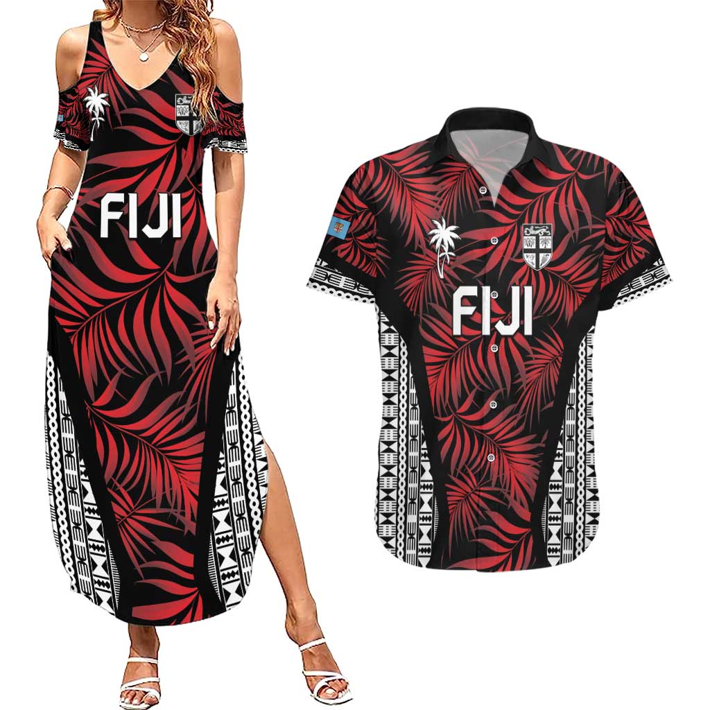 Custom Flying Fijians Rugby 2024 Pacific Couples Matching Summer Maxi Dress and Hawaiian Shirt Go Fiji