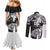 Custom New Zealand And Fiji Rugby 2024 Couples Matching Mermaid Dress and Long Sleeve Button Shirt Maori Kiwi With Fijian Palm Tree