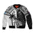 Custom New Zealand And Fiji Rugby 2024 Sleeve Zip Bomber Jacket Maori Kiwi With Fijian Palm Tree