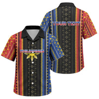 Personalised Philippines Filipinos Family Matching Off Shoulder Maxi Dress and Hawaiian Shirt Igorot Tribal Inspiration Pattern Style