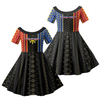 Personalised Philippines Filipinos Family Matching Puletasi and Hawaiian Shirt Igorot Tribal Inspiration Pattern Style