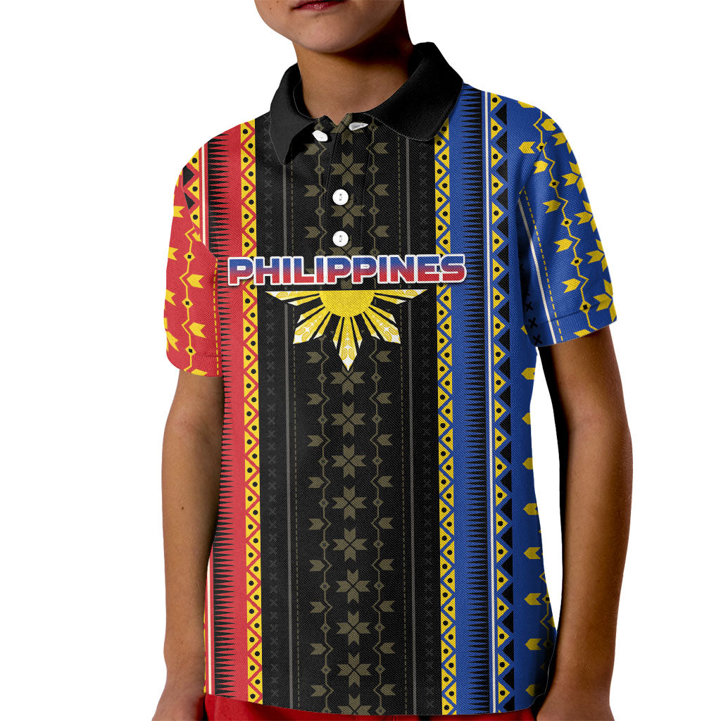 Personalised Philippines Filipinos Kid Polo Shirt Igorot Tribal Inspiration Pattern Style