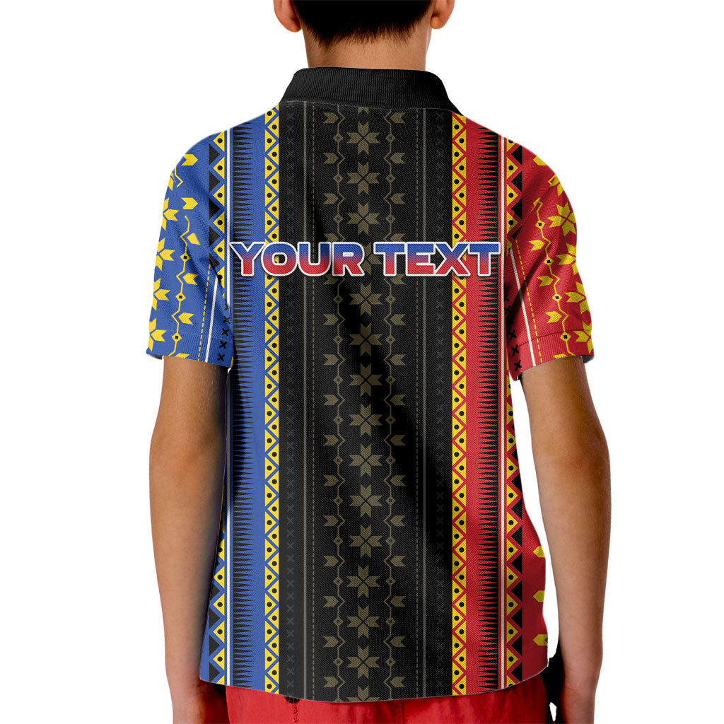 Personalised Philippines Filipinos Kid Polo Shirt Igorot Tribal Inspiration Pattern Style