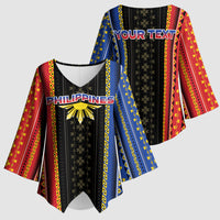 Personalised Philippines Filipinos Kimono Sleeve Blouse Igorot Tribal Inspiration Pattern Style